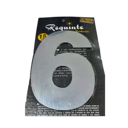 Algarismo Espelhado O 6 - 15cm REQUINTE