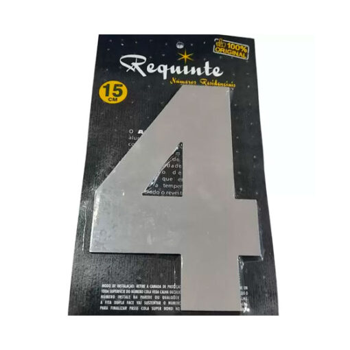 Algarismo Espelhado N 4 - 15cm REQUINTE