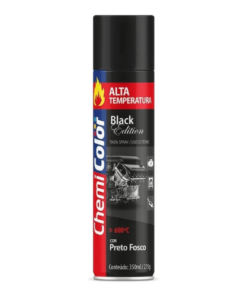 Tinta Spray Alta Temperatura Preto Fosco 350ml CHEMICOLOR/ECO