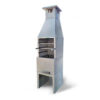 Churrasqueira Pré Moldada com Kit INOX 65CM sem Gril 4 Espetos Imbuia TORRES