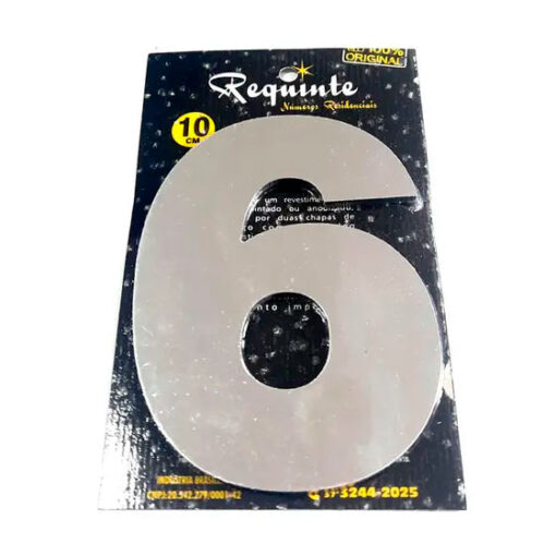 Algarismo Espelhado F 6 - 6 Cm